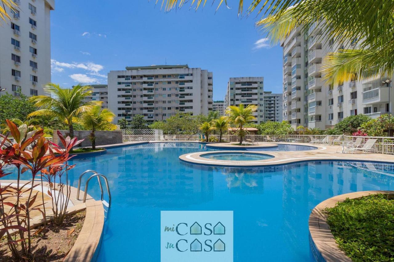 2 Quartos Com Varanda A 300M Riocentro Wi-Fi 120Mbps E Cozinha Completa - Condominio Com Piscina, Estacionamento, Portaria 24H E Parquinho Infantil - Apartamento Indicado Para Grupos, Hospedes A Trabalho E Criancas Рио-де-Жанейро Экстерьер фото
